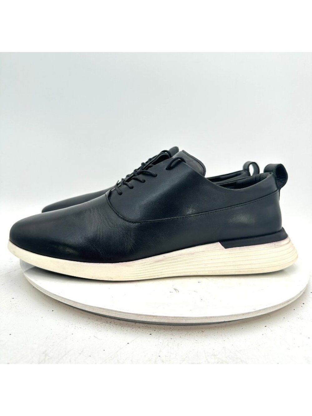 Wolf & Shepherd WSXSN Men Size 9M Black Leather White Sole Lace Up Shoes